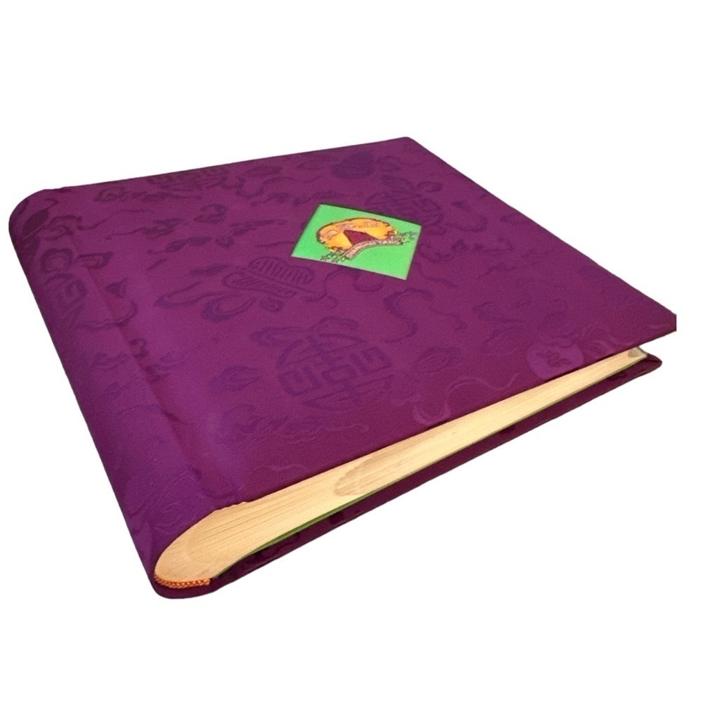 SHANGHAI TANG Slip-In Photo Album Purple Silk Jacquard 50 Pages 200 4x6” NEW
